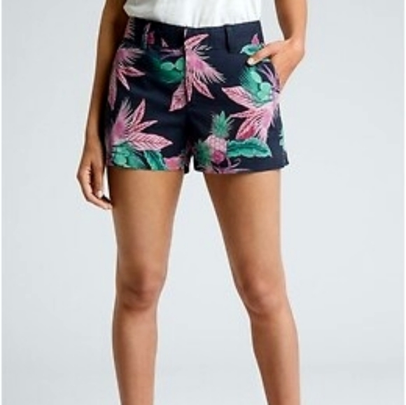 GAP Factory Pants - GAP Khaki Tropical Floral City Shorts sz 6